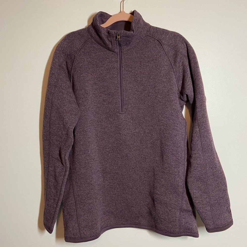 SUNICE STORMPACK PULLOVER JACKET SIZE L FRONT ZIP PURPLE HEATHER KNIT